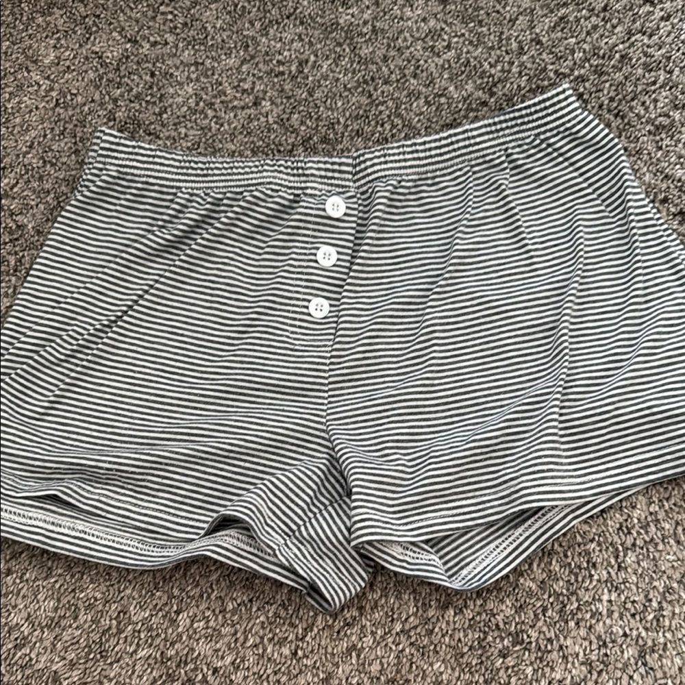 Striped Gray Women's Shorts